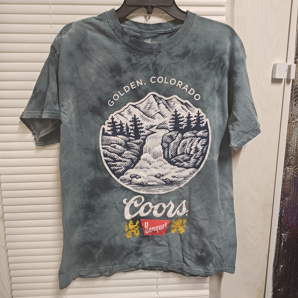 Coors Graphic Tie Dye Blue T-Shirt